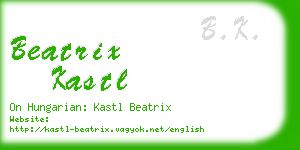 beatrix kastl business card